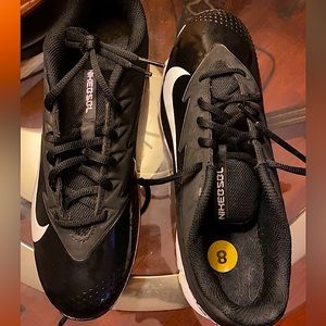 Black and white Nike Vapor cleat. For football never used